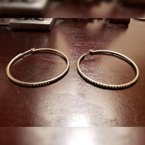 Rhinestone Hoop Earrings